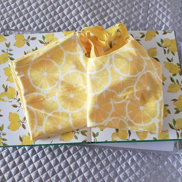 NWT Wildfox lemon print sports bra & leggings set - Picture 11 of 15
